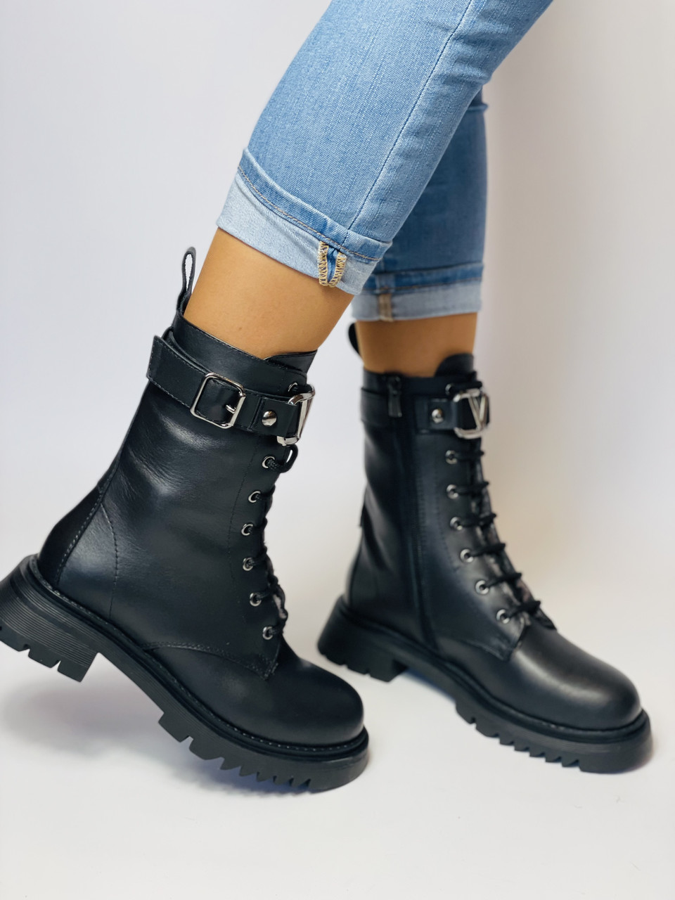 

Зимние женские ботинки Evromoda 36 Чёрные 2700