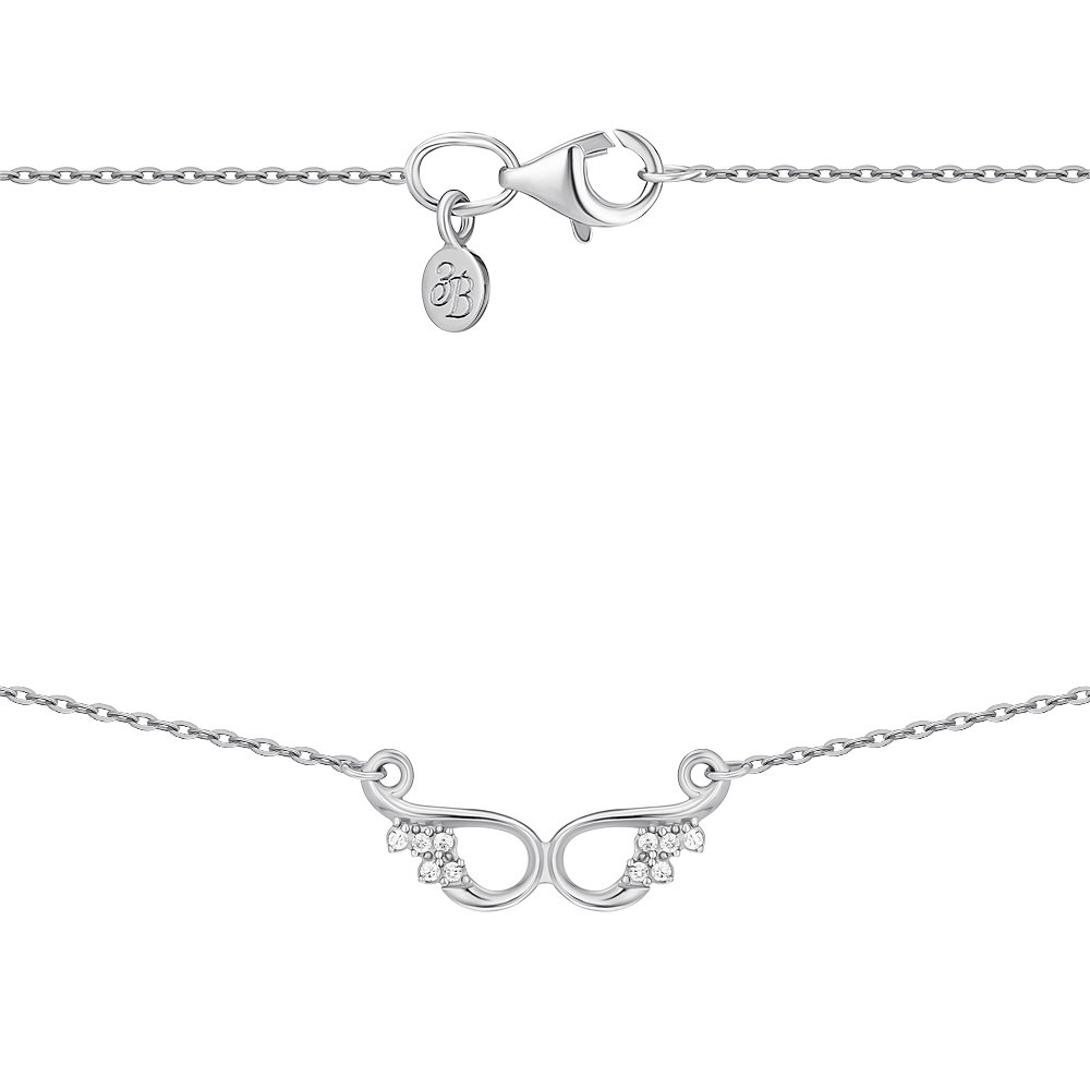 

Серебряное колье с фианитами 000150555 50 размера