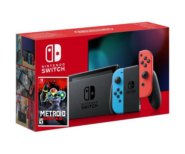 

Nintendo Switch Neon Blue-Red (Upgraded version) + Игра Metroid Dread (русская версия)