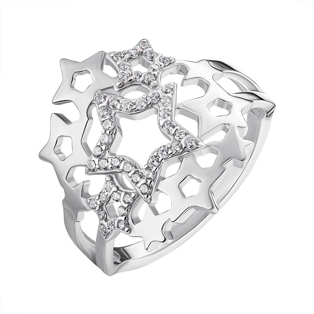 

Серебряное кольцо с фианитами 000148752 15.5 размера