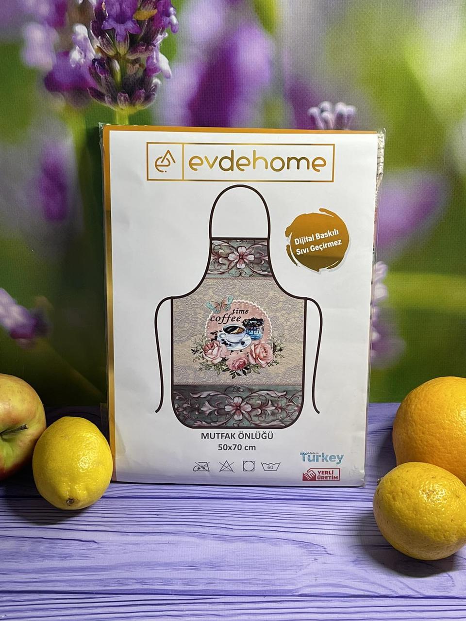 

Фартук Evdehome кухонный 50х70 см с рисунком Coffe time