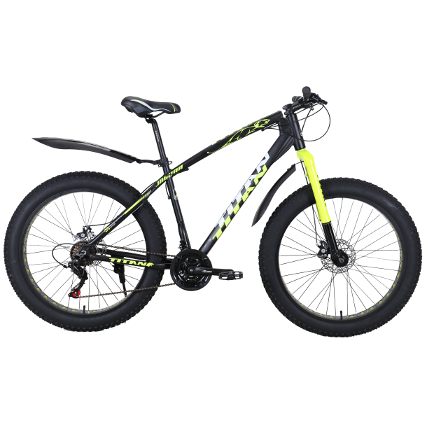 

Велосипед Titan Jaguar 2021 26" 17,5" Черный-Желтый