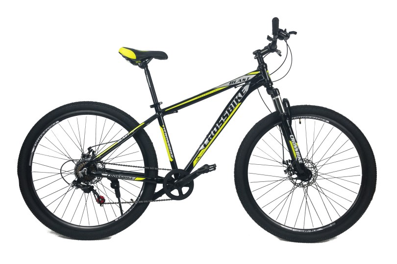 

Велосипед CrossBike Blast SUSP 29" 17" Черный-Желтый