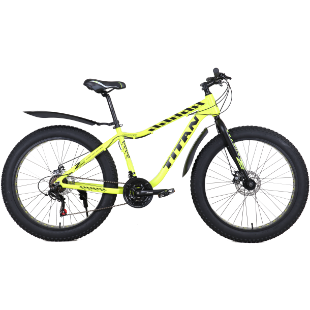 

Велосипед Titan Crossover 26" 17" Неоновый желтый-черный