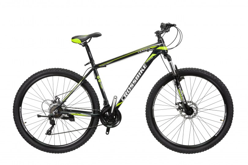 

Велосипед CrossBike Leader 27.5" 17" Черный-Желтый