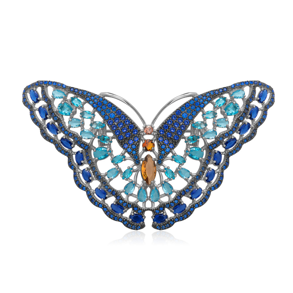 

Серебряная брошь ins:фіаніт IM-5399 р-