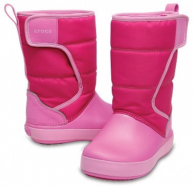 

Зимние сапоги Crocs LodgePoint K, J2, розовые, 33-34