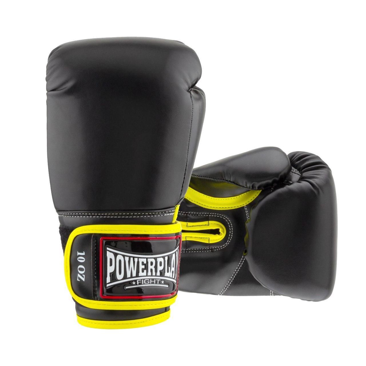 

Боксерские перчатки PowerPlay 3074 черные 10 унций