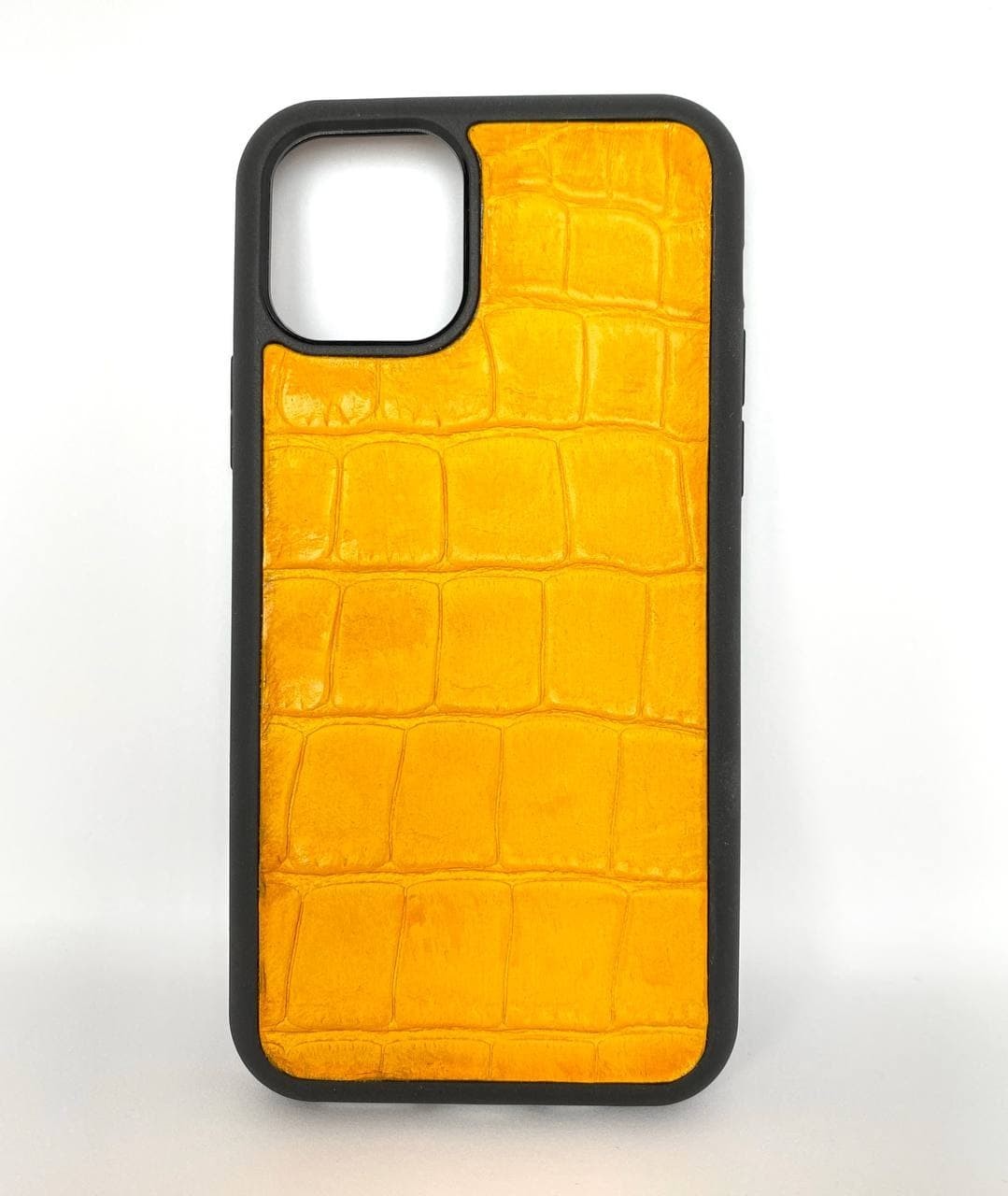 

Чехол CaZe для iPhone 11 Pro с тиснением под крокодила желтый крупная фактура