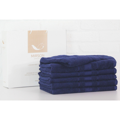 

Полотенце MirSon набор банных №5076 Elite SoftNess Kingblue 70х140 6 шт