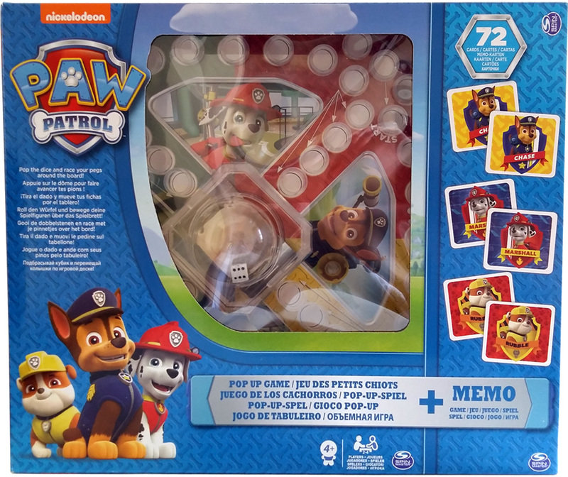 

Настольная игра PAW Patrol (Spin Master) "Щенячий патруль": игра с кнопкой и мемори (SM98281/6036439)