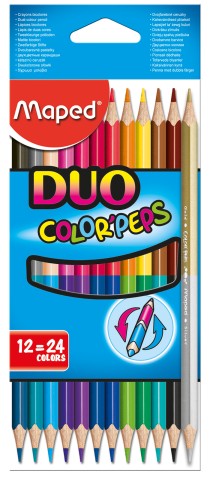 

Карандаши цветные Maped COLOR PEPS Duo двусторонние 12штук 24 цвета (MP.829600)