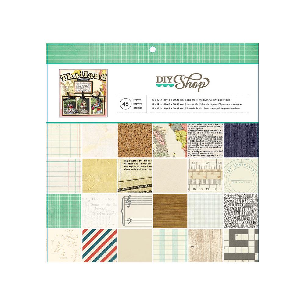 

Набор бумаги American Crafts DIY Shop 24 л. 30х30 см, артикул 366665