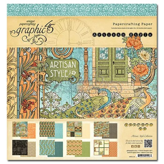 

Набор скрапбумаги Graphic 45 Artisan Style, 30х30 см, 8 листов, артикул 4501114