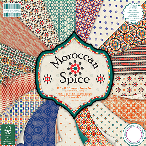 

Набор бумаги First Edition Moroccan Spice, размер 30*30 см, 16 листов, артикул FEPAD116