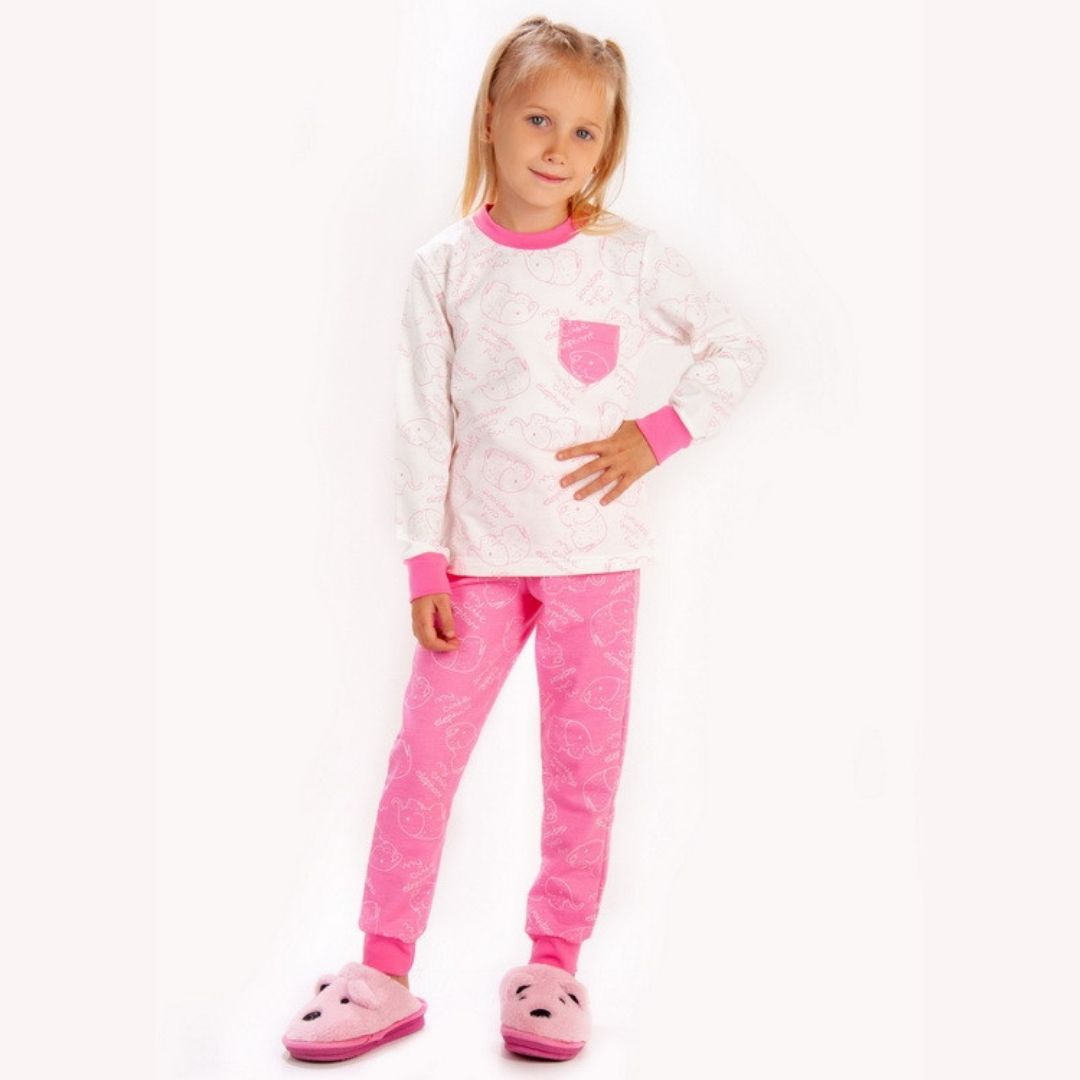 

Пижама для девочки Stylebaby (5214-11роз) Рост 110 см Розово-белый