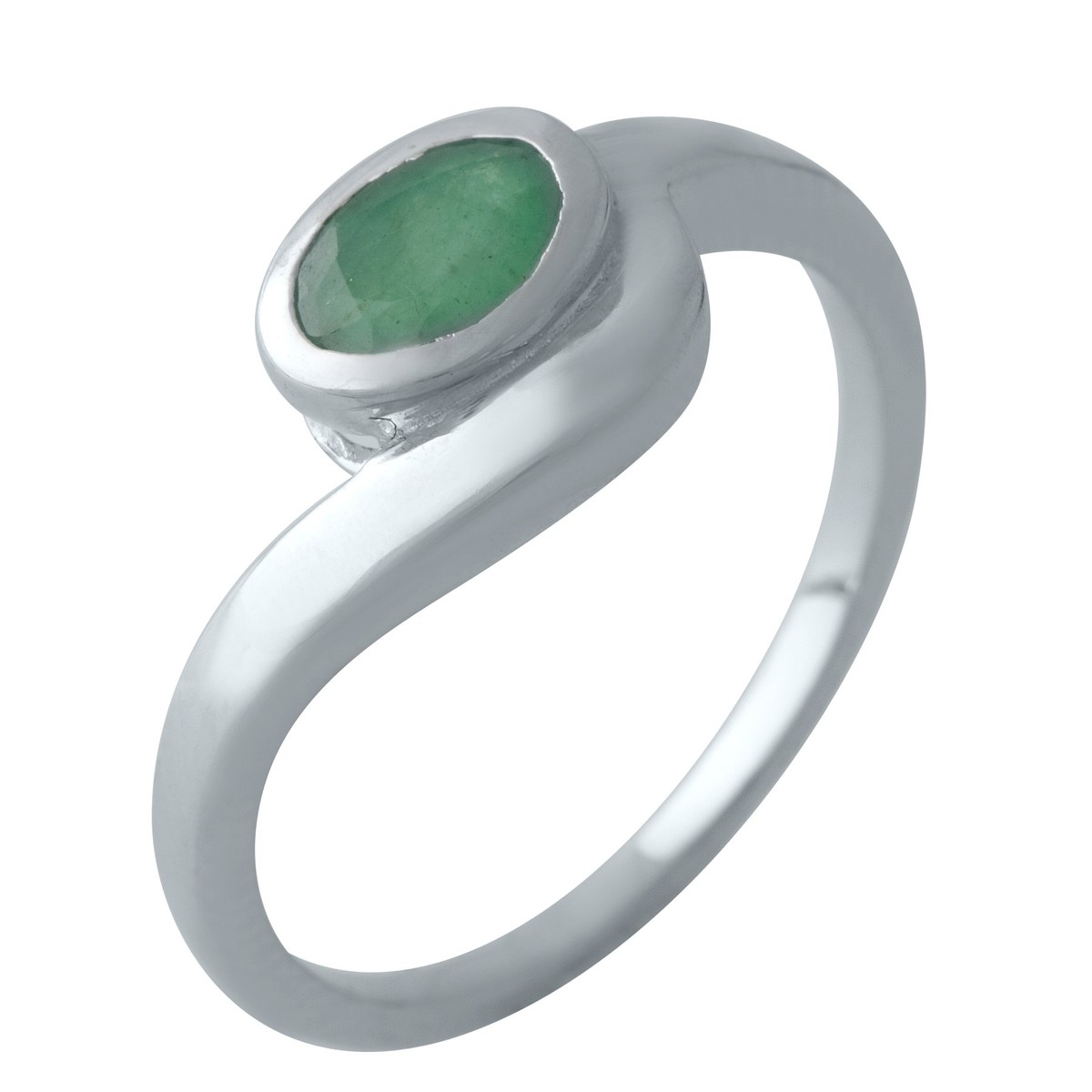 

Серебряное кольцо SilverLine с натуральным изумрудом 17 размер