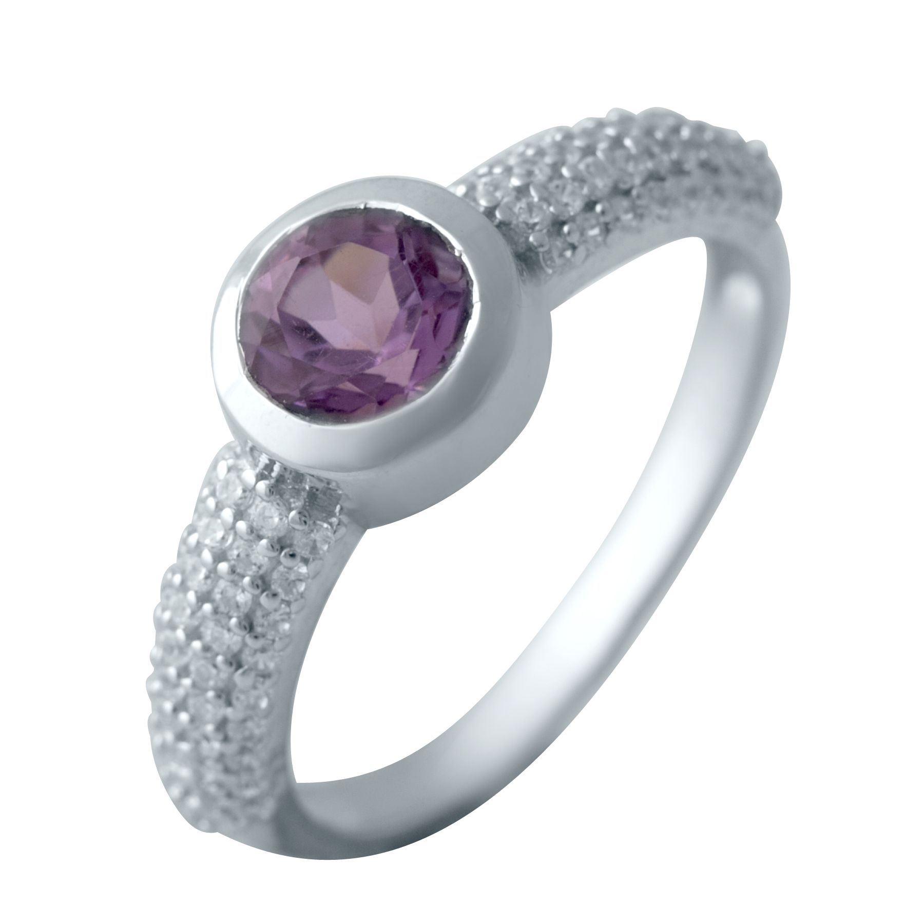 

Серебряное кольцо SilverLine с натуральным аметистом 16.5 размер
