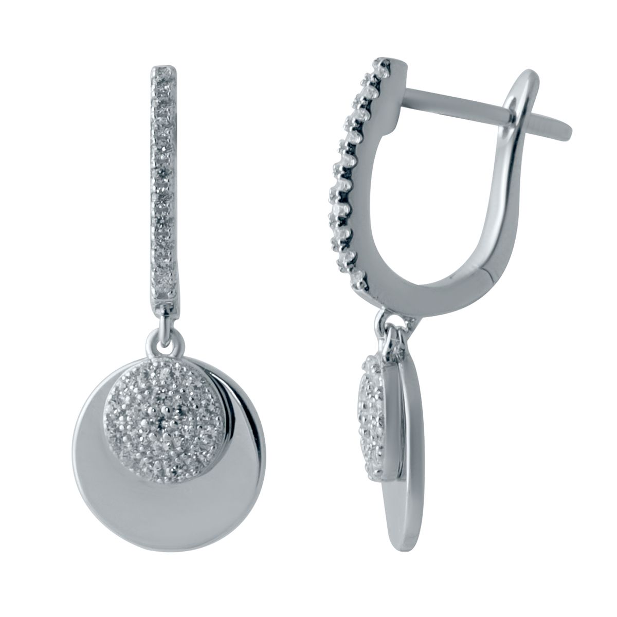 

Серебряные серьги SilverLine с фианитами