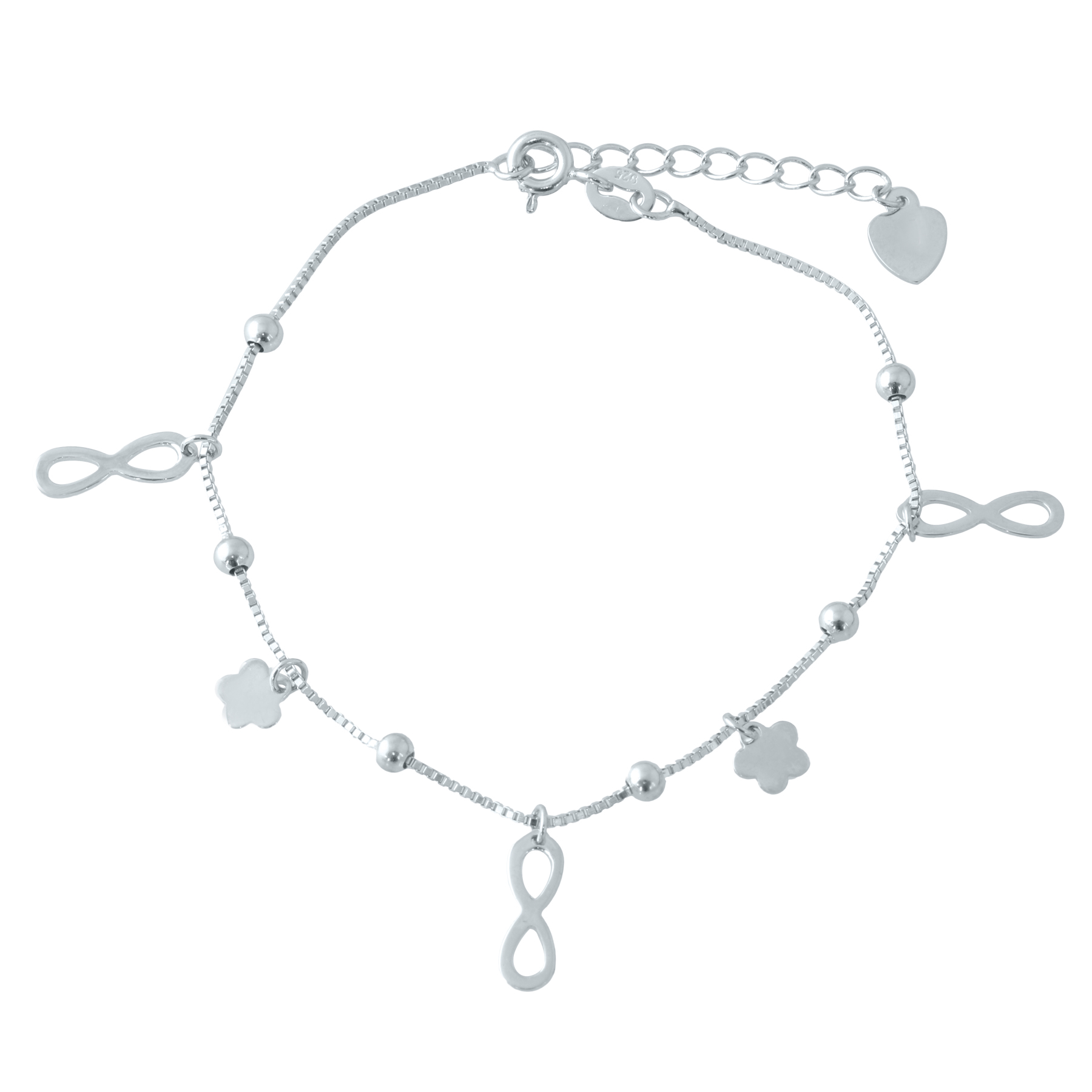

Серебряный браслет на ногу SilverLine без камней 2326 размер