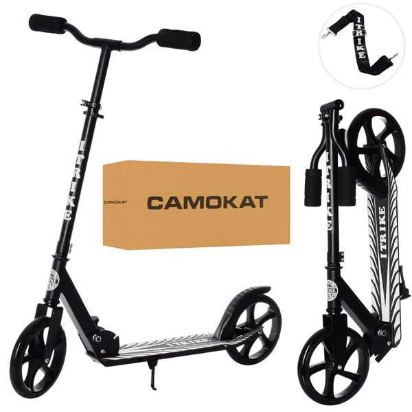 

Детский самокат iTrike SR 2-010-10-B-B Черный Колёса ПУ 200 мм