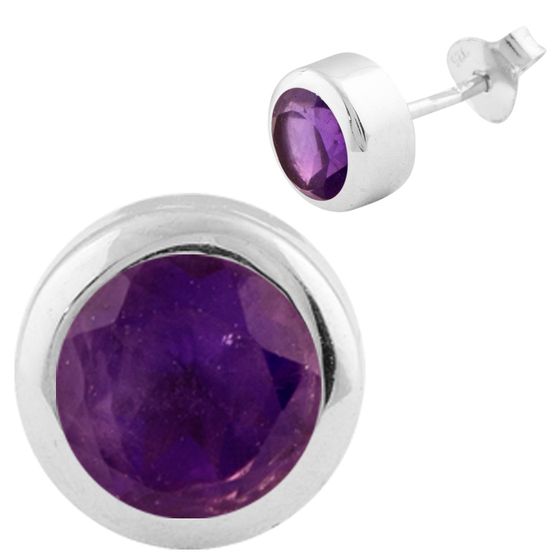 

Серебряные серьги SilverLine с натуральным аметистом
