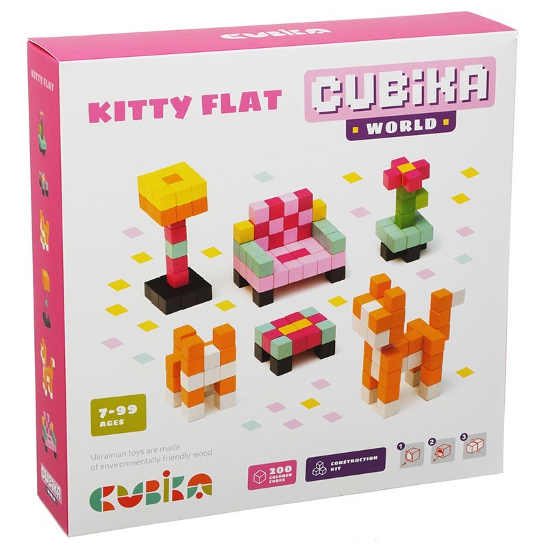 

Деревянный конструктор Cubika World Дом кошки