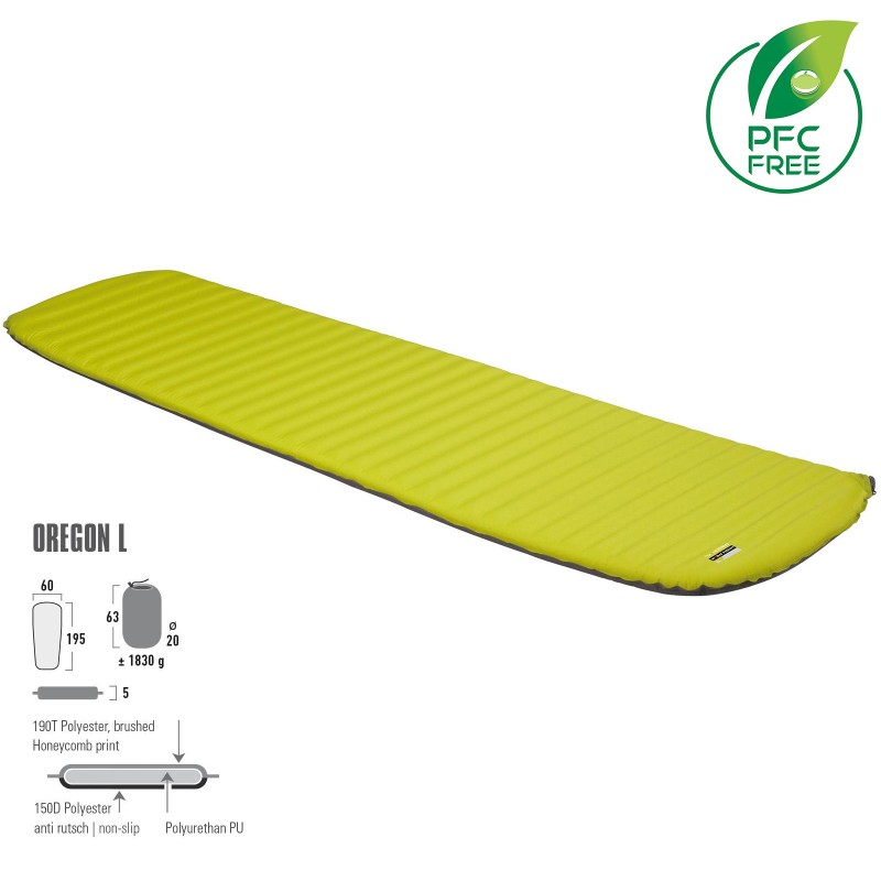 

Коврик самонадувающийся High Peak Oregon L 5 cm Citronelle, код: 928929-SVA