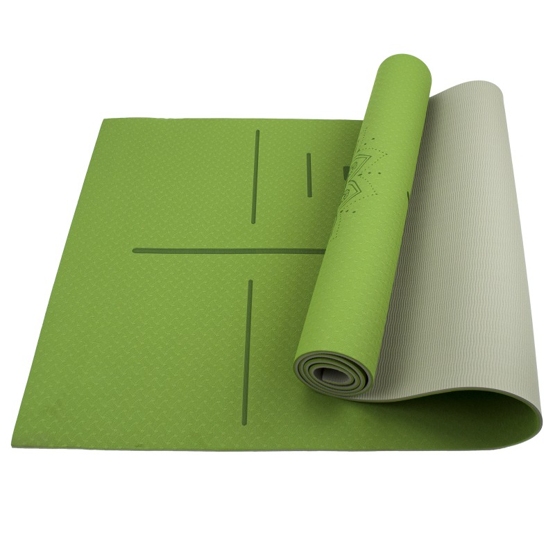 

Коврикдля йоги и фитнеса Sportcraft TPE Green/Grey 1830х610х6 мм, код: ES0024