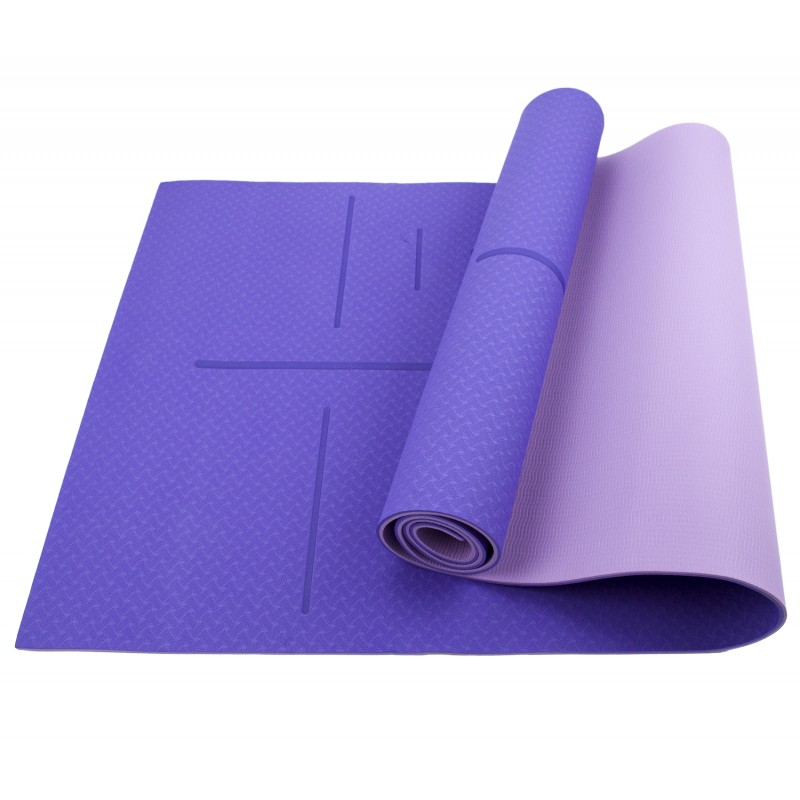 

Коврик для йоги и фитнеса Sportcraft TPE Purple/Pink 1830х610х6 мм, код: ES0026