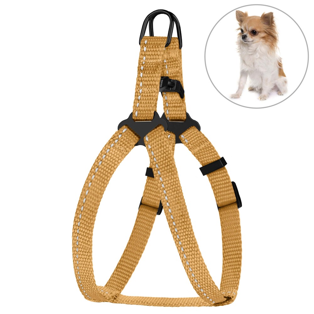 

Шлея для Собак Мелких Пород BronzeDog Active Нейлоновая со Светоотражением Бежевая 28-40 см (69/1226)