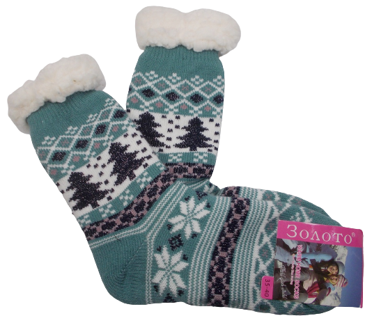 

Женские носки с мехом Золото 2016 35-40 зеленые