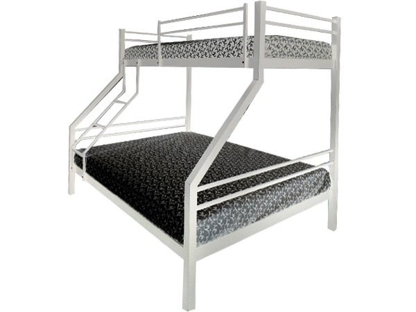 

Металлическая кровать ТриАметекс Хард Family 90/140 белая 90х190 /140х190