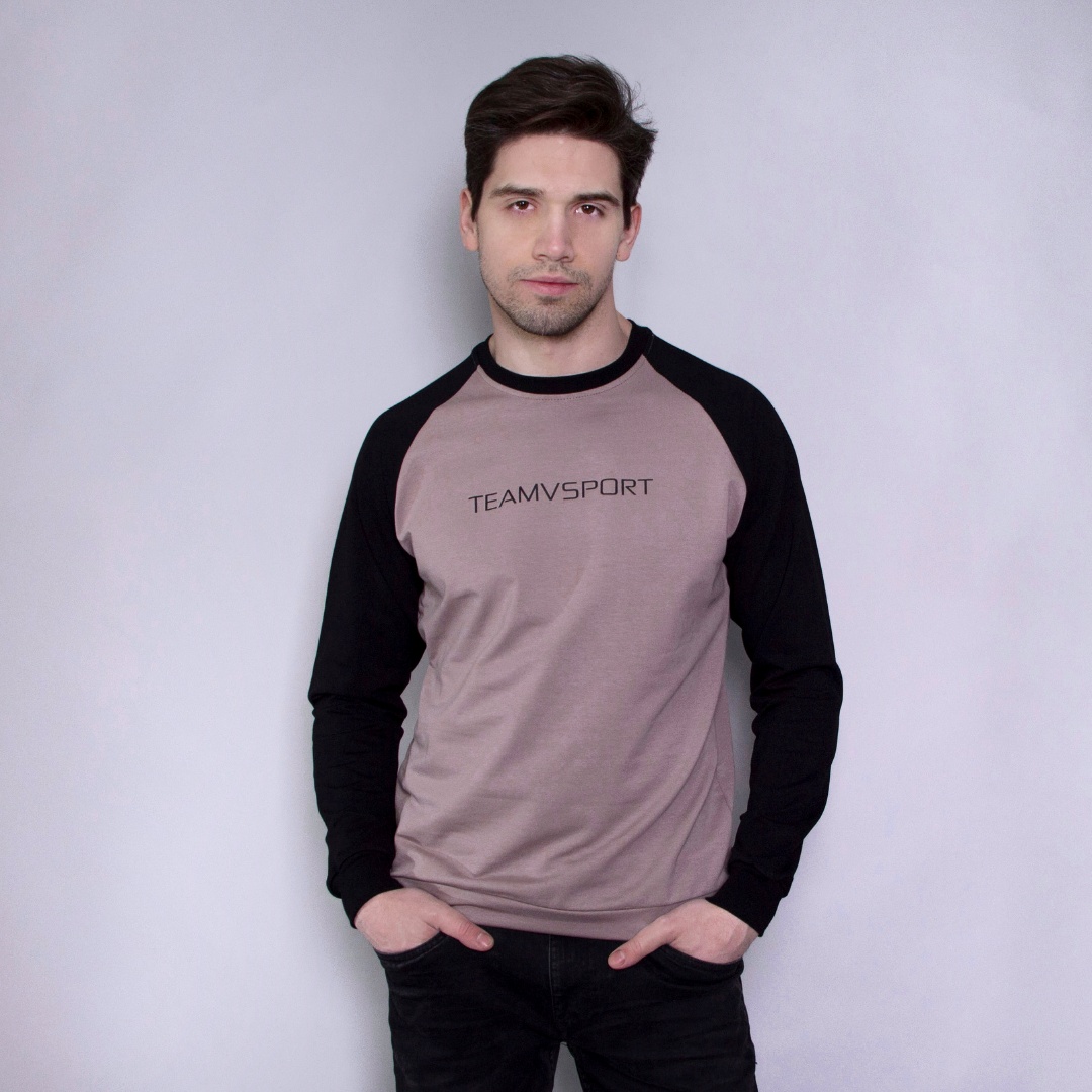 

Мужской свитшот Teamv Raglan Sport 2 Мокко с черным, Мужской свитшот Teamv Raglan Sport 2 Мокко с черным XL