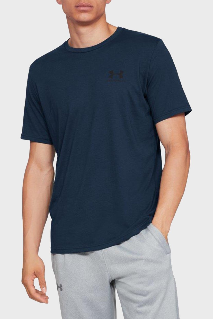 

Мужская синяя футболка SPORTSTYLE LEFT CHEST SS Under Armour XXL 1326799-408