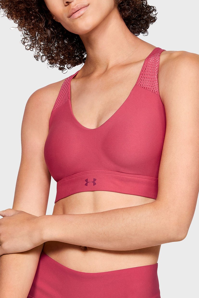 

Женское малиновое спортивное бра UA Vanish Mid Mesh Under Armour XS 1328848-671