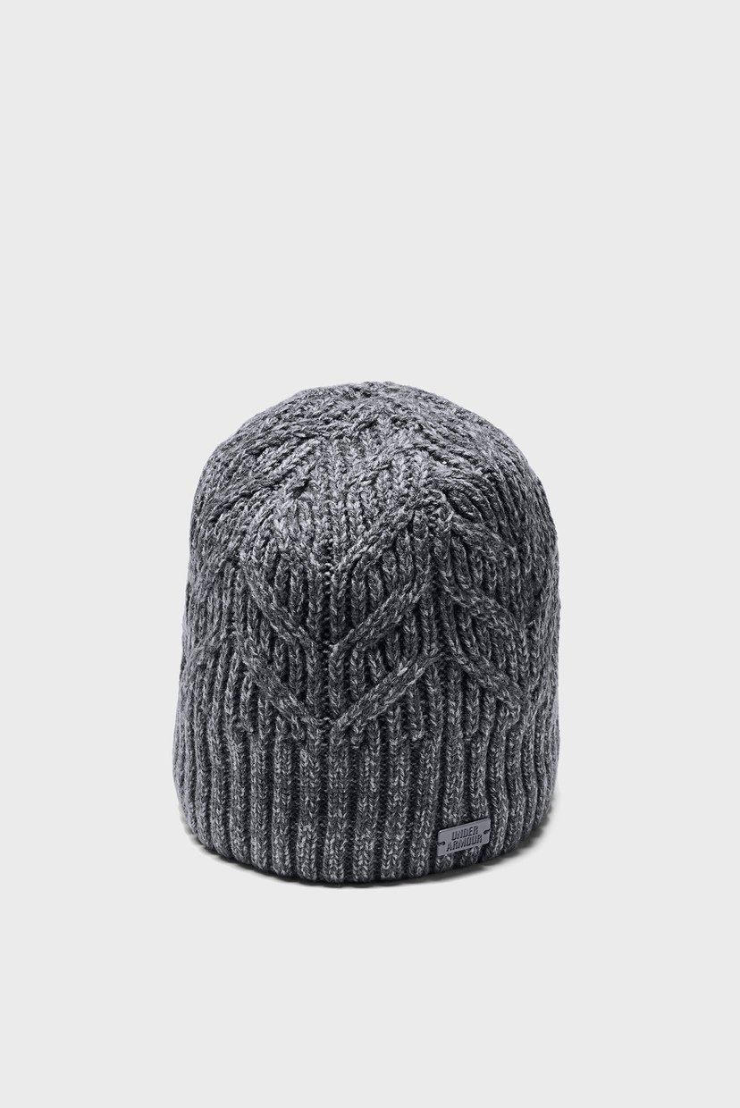 

Женская серая шапка UA Around Town Beanie Under Armour OSFA 1299899-076