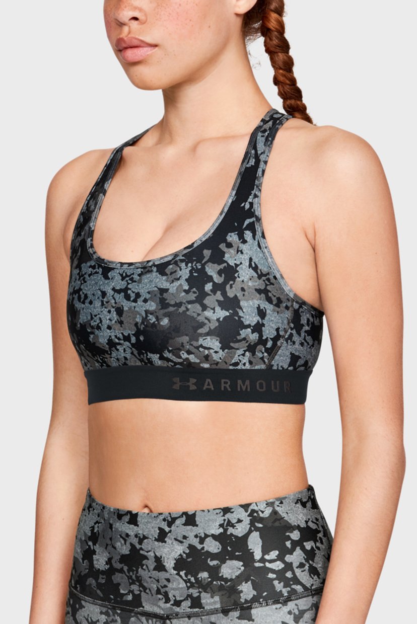 

Женский черный спортивный топ Armour Mid Crossback Printed Bra Under Armour XS 1307213-013
