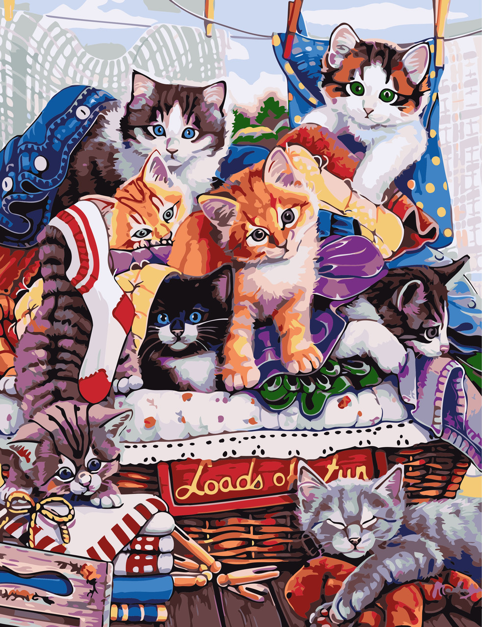 

Картина по номерам "Котята" 50*65см в коробке (AS0614)