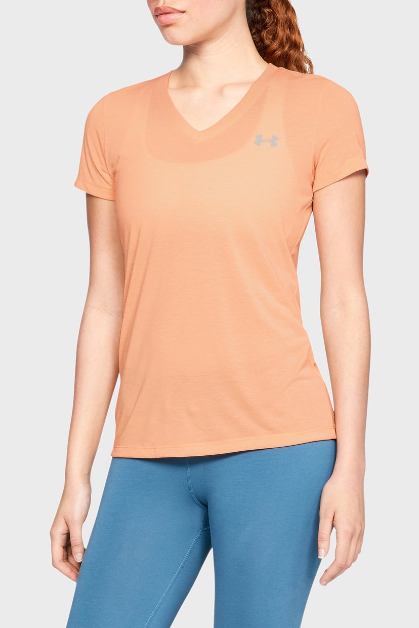 

Женская оранжевая футболка Threadborne Train SSV Twist Under Armour XS 1289650-906