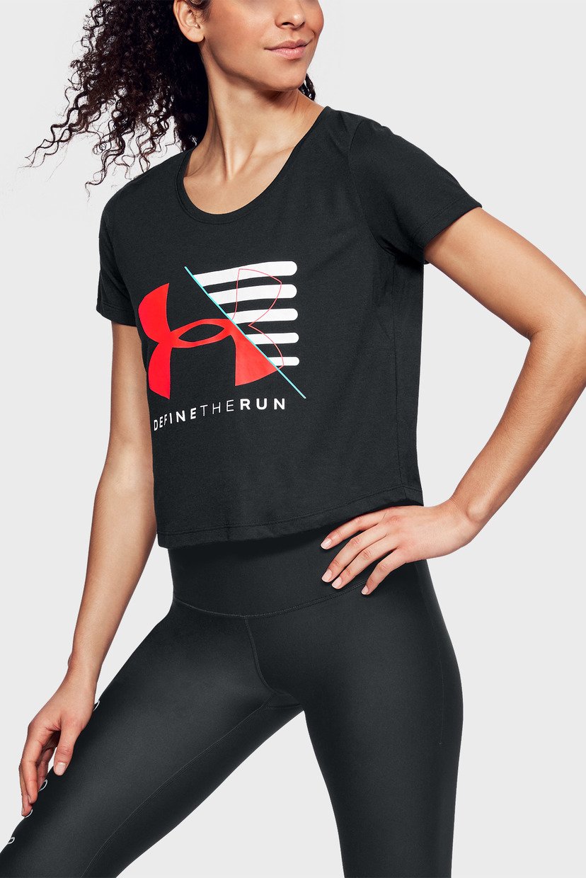 

Женская черная футболка Run Vanguard Boxy Tee Under Armour XL 1316371-001