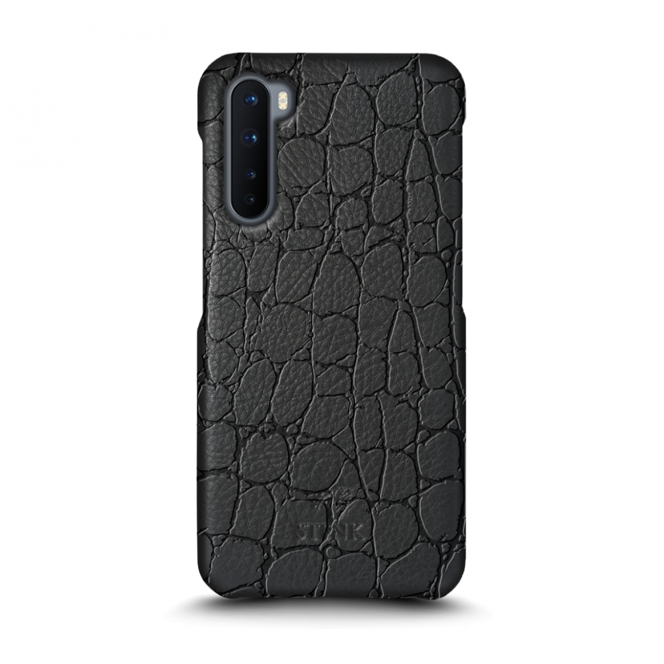 

Кожаная накладка Stenk Reptile Cover для OnePlus Nord Чёрная