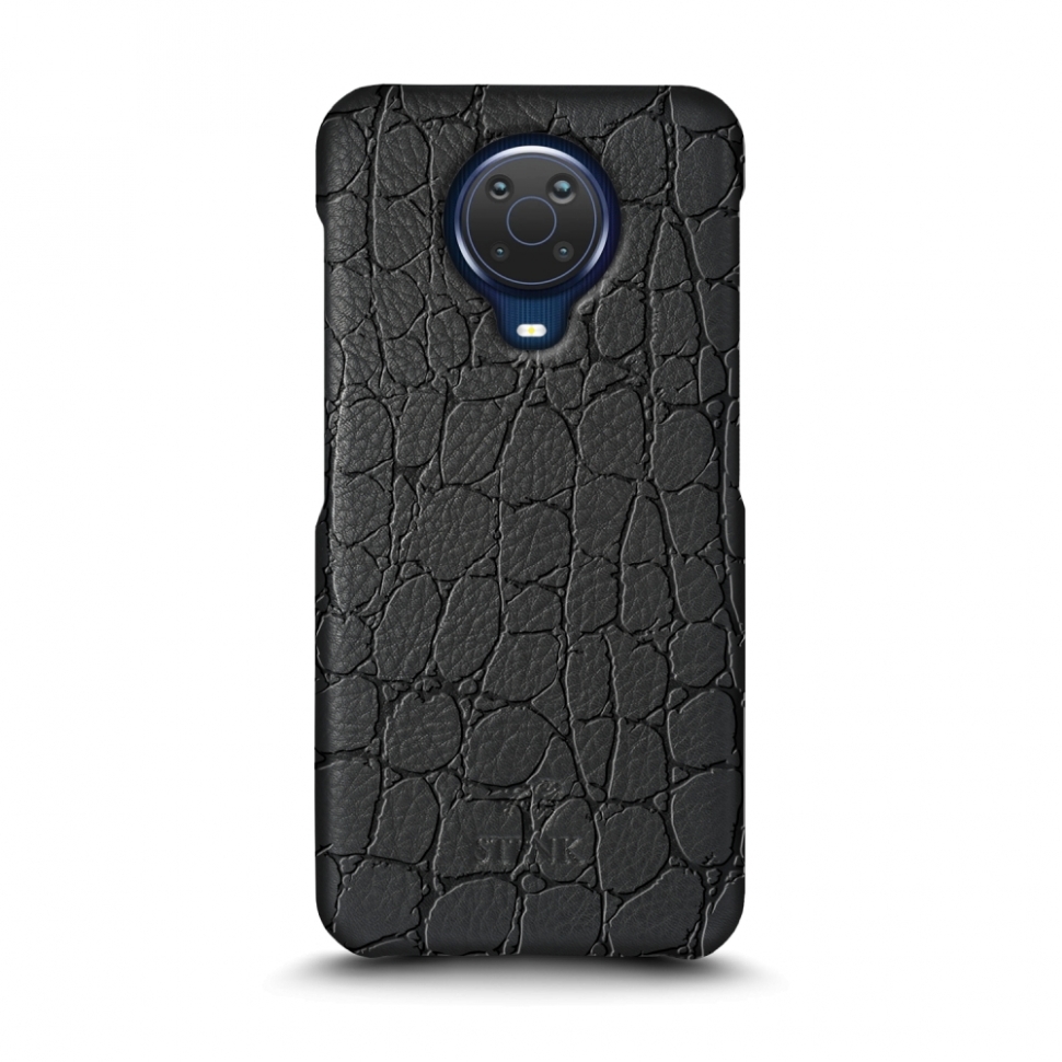 

Кожаная накладка Stenk Reptile Cover для Nokia G20 Чёрная