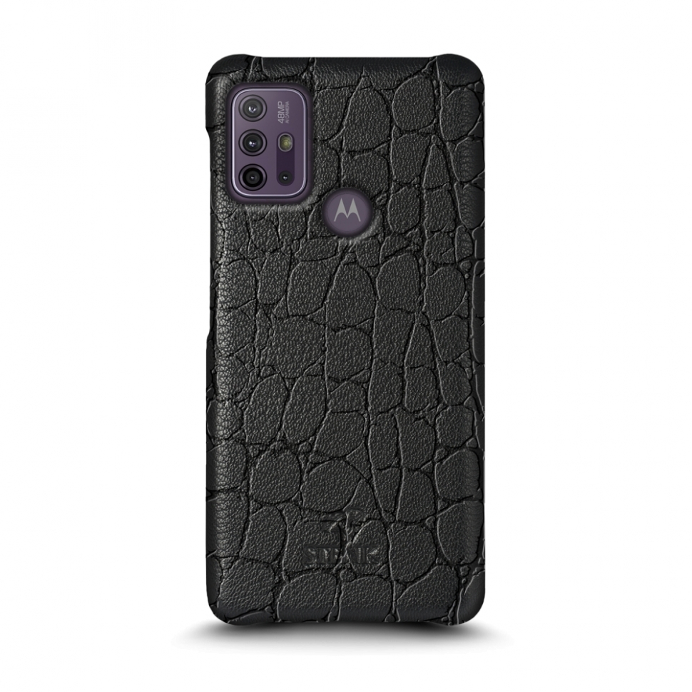 

Кожаная накладка Stenk Reptile Cover для Motorola Moto G10 Чёрная