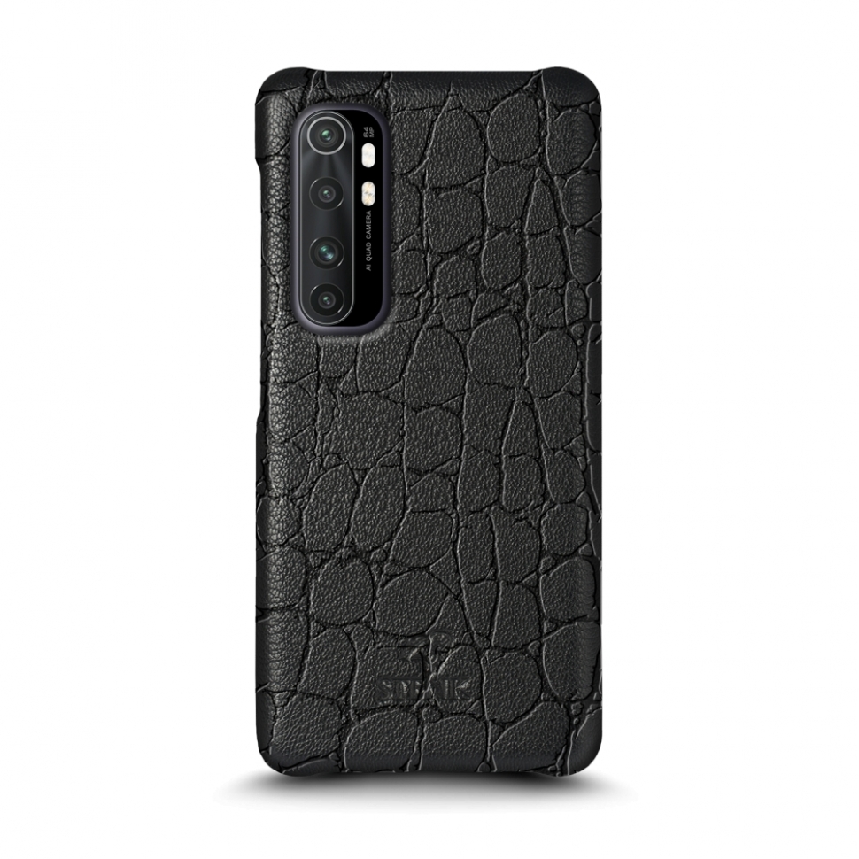 

Кожаная накладка Stenk Reptile Cover для Xiaomi Mi Note 10 Lite Чёрная