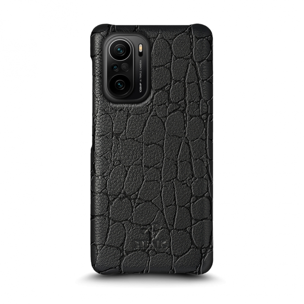 

Кожаная накладка Stenk Reptile Cover для Xiaomi Mi 11i Чёрная