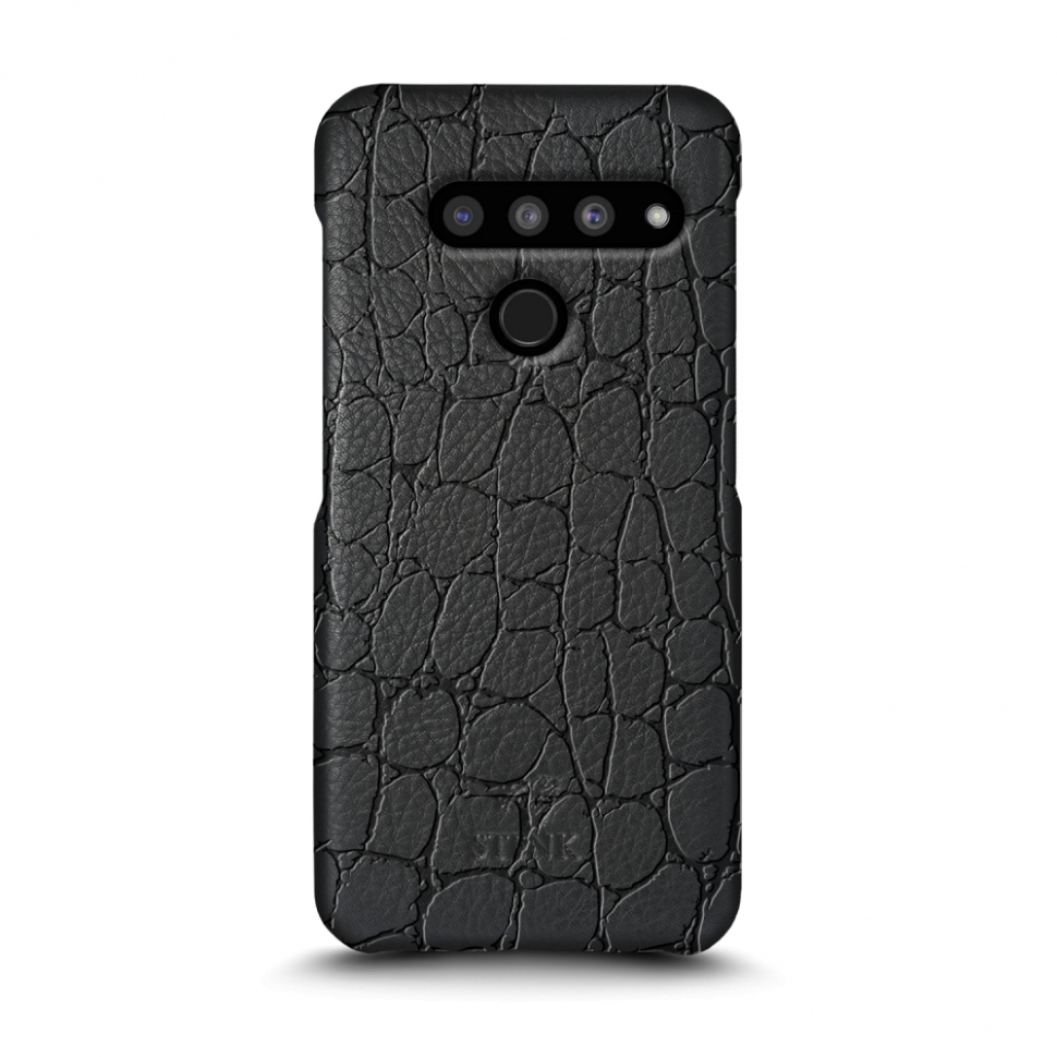 

Кожаная накладка Stenk Reptile Cover для LG V50 ThinQ Чёрная