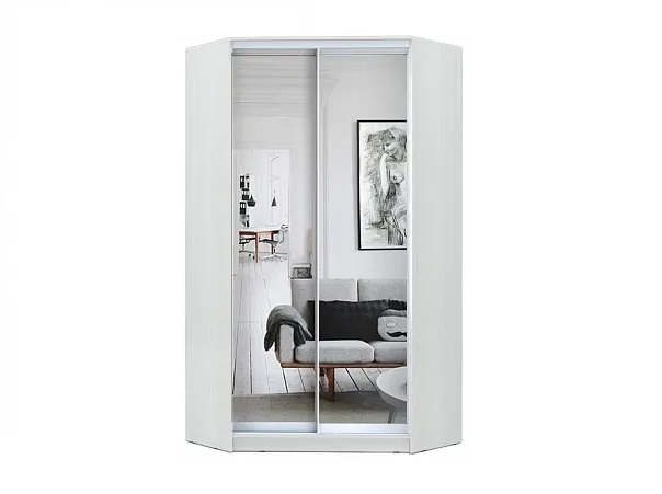 

Шкаф-купе угловой Luxe Зеркало/Зеркало цвет Аляска 135 x 240 x 60