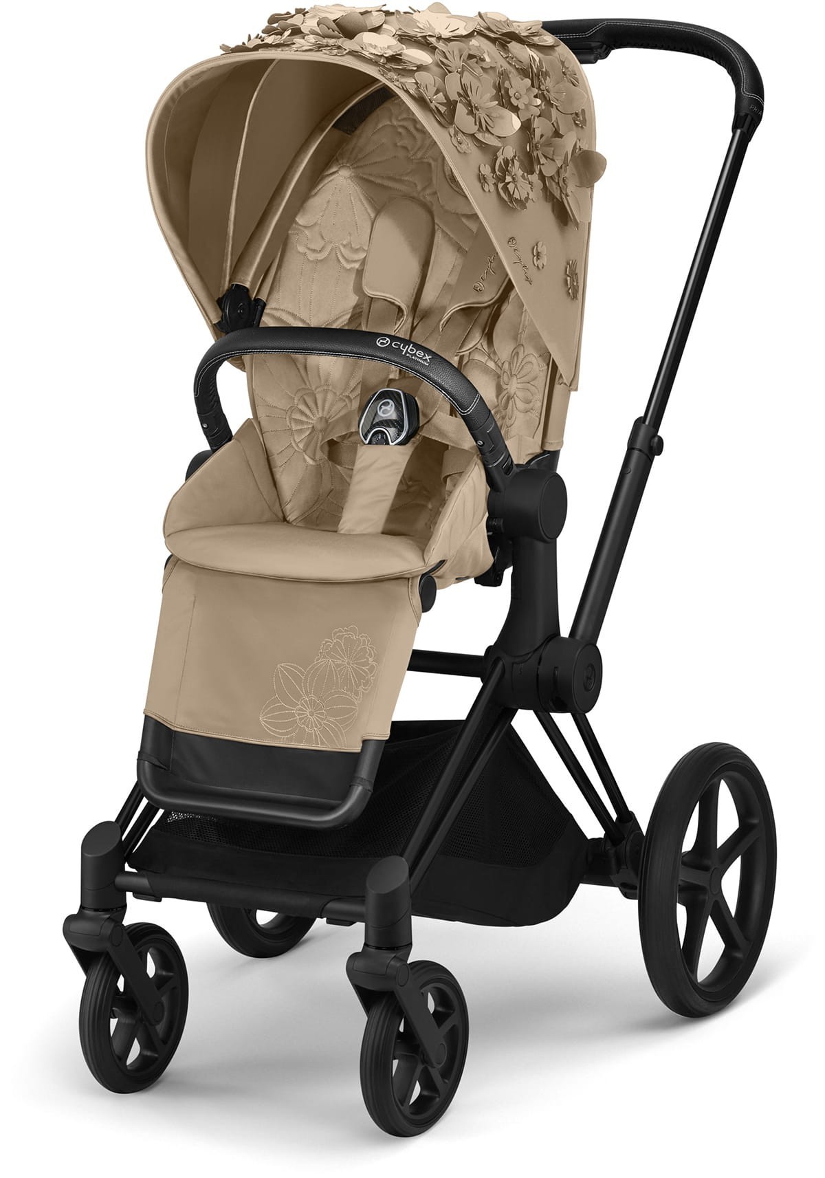 

Прогулочная коляска Cybex Priam Fashion Edition Simply Flowers Beige mid beige шасси Matt Black