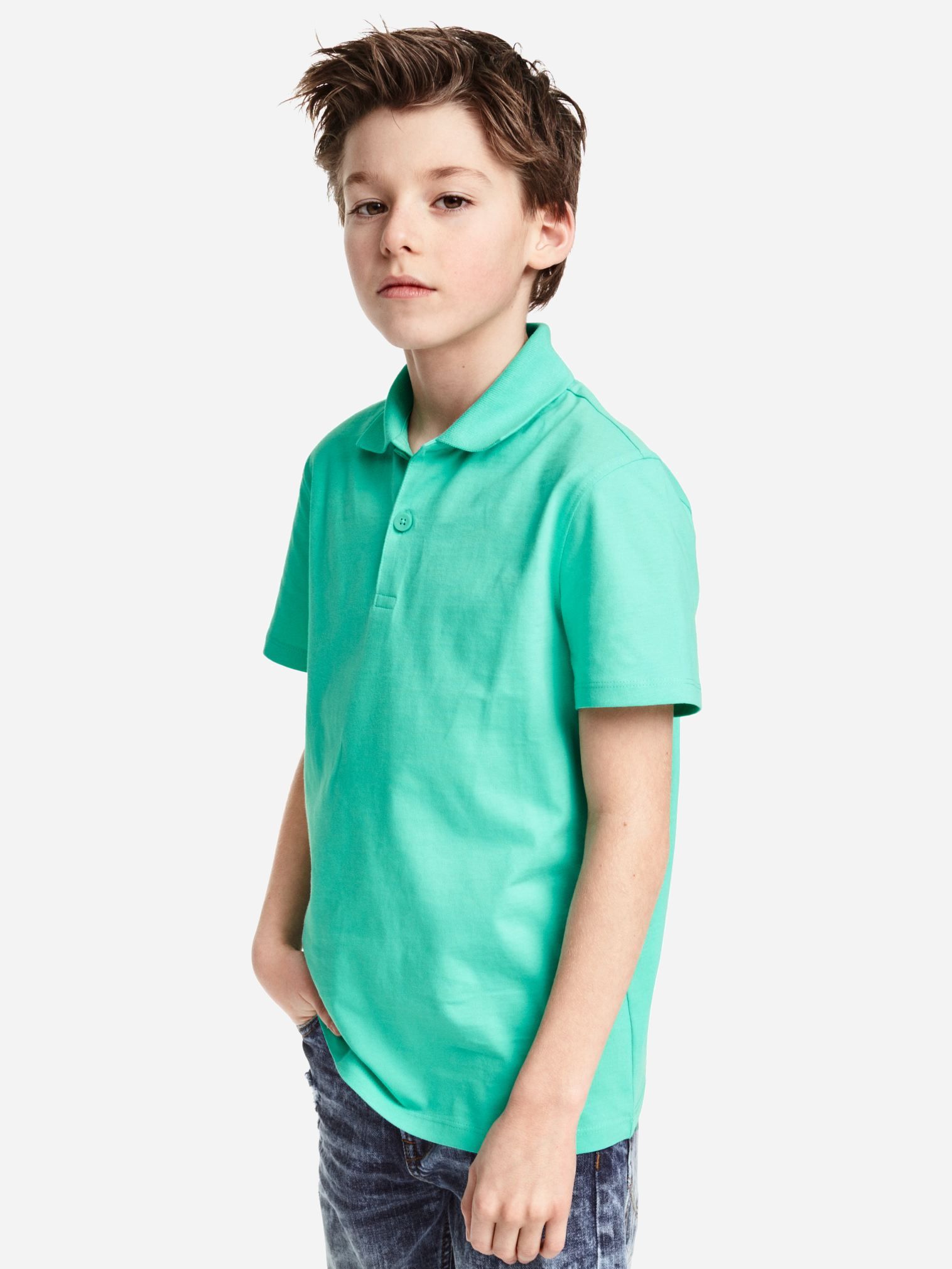 

Поло H&M 0265071-9 146-152 см Бирюзовое (СА2000001780152)